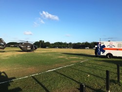 First Medevac from Cayman Brac Executed by New Police Helicopter