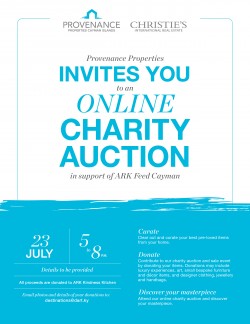 Provenance Properties to host online charity auction to benefit ARK’s Feed Cayman