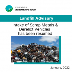 DEH Resumes Intake of Scrap Metals, Derelict Vehicles and Equipment