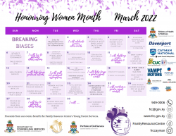 Honouring Women's Month Kicks Off Today