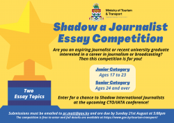 Ministry of Tourism & Transport Launches Essay Competition