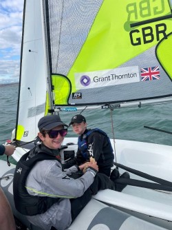 Cayman sailor Kazimir Burt placed second in the Bronze Fleet at the RS Feva World Championship 2022