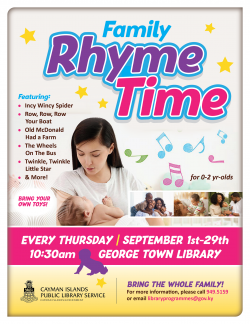 Family Rhyme Time returns to George Town Library