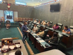 Minister Bryan Behind Youth Parliamentarians