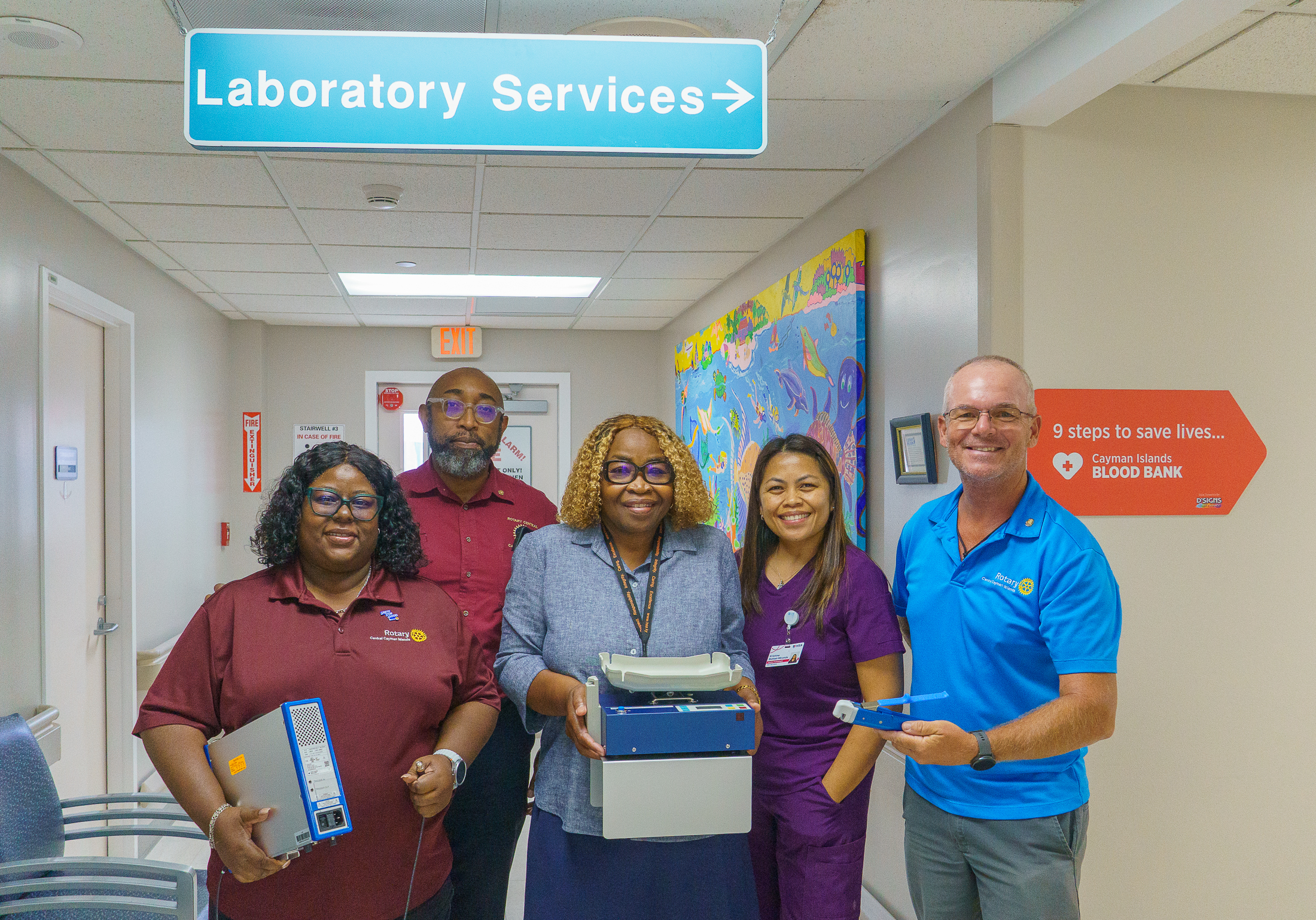 Rotary Central helps secure new equipment for mobile blood donation bus