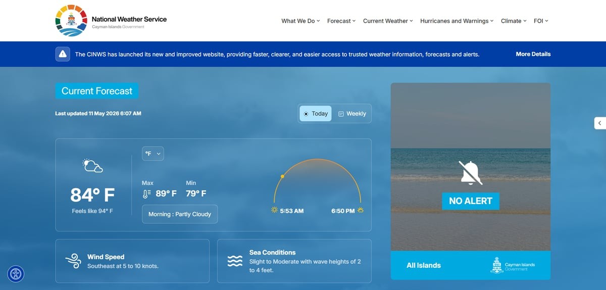 National Weather Service Unveils Upgraded Website with Real-Time Data and Expanded Marine Tools