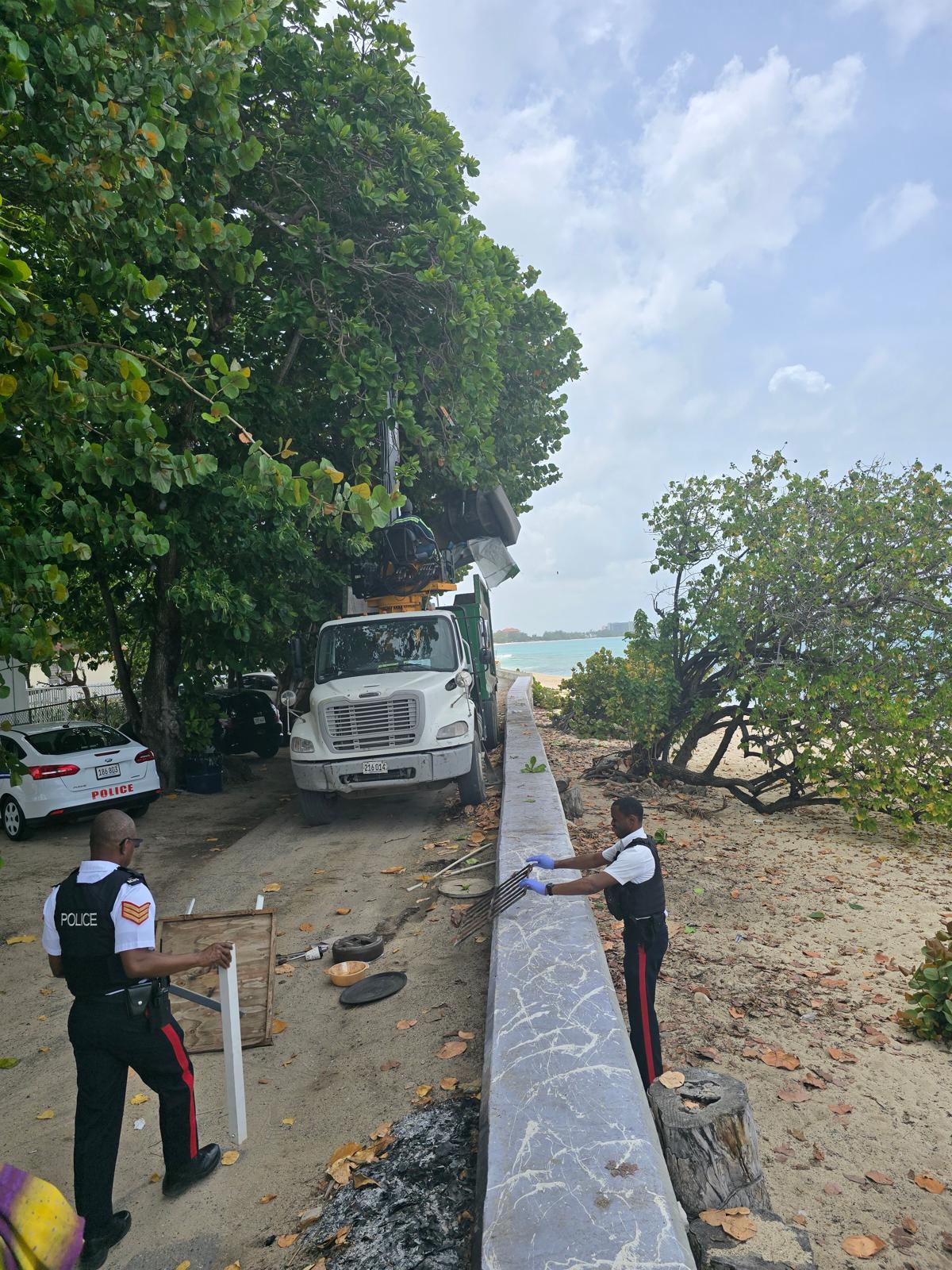 RCIPS Conducts Joint Clean-Up Initiative in West Bay