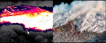 Fire Crews Work to Contain Landfill Fire