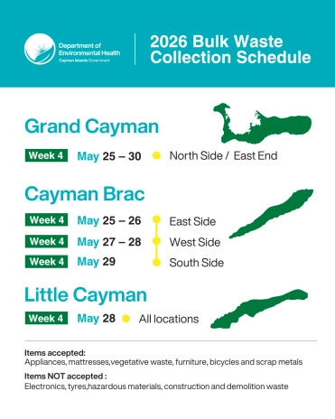 Final Week: Bulk Waste Collection Moves to Noth Side, East End & Sister Islands