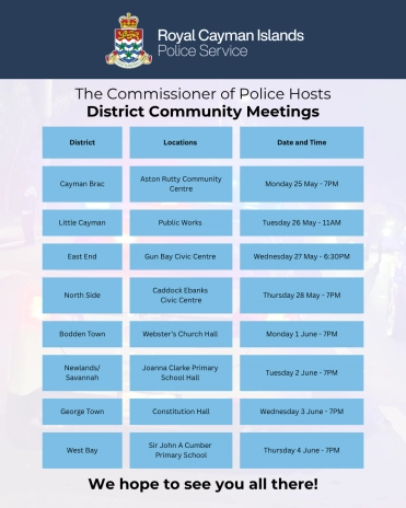 RCIPS Announces District Community Meetings for 2026