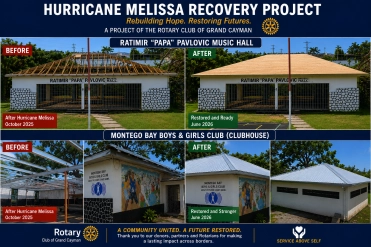 Rotary Club of Grand Cayman’s Hurricane Recovery Project Nears Completion in Jamaica