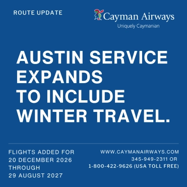 Cayman Airways expands Austin service after strong inaugural performance