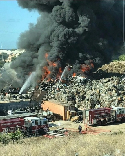 DEH and CIFS Respond to Fire at Vehicle Recycling Plant