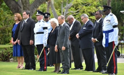 A 96 Royal Salute Honoured the life of Her Late Majesty Queen Elizabeth II at Government House