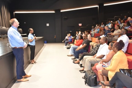 MOE & DES Officials Meet with John Gray High School Staff