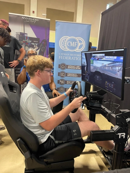Cayman Motoring Federation Showcases Sim Racing at Gamers Bay 9