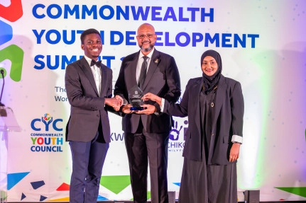Minister Rankine Honoured at Commonwealth Youth Summit