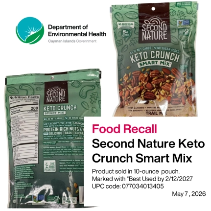 Food Recall on Second Nature Keto Crunch Smart Mix