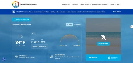 National Weather Service Unveils Upgraded Website with Real-Time Data and Expanded Marine Tools