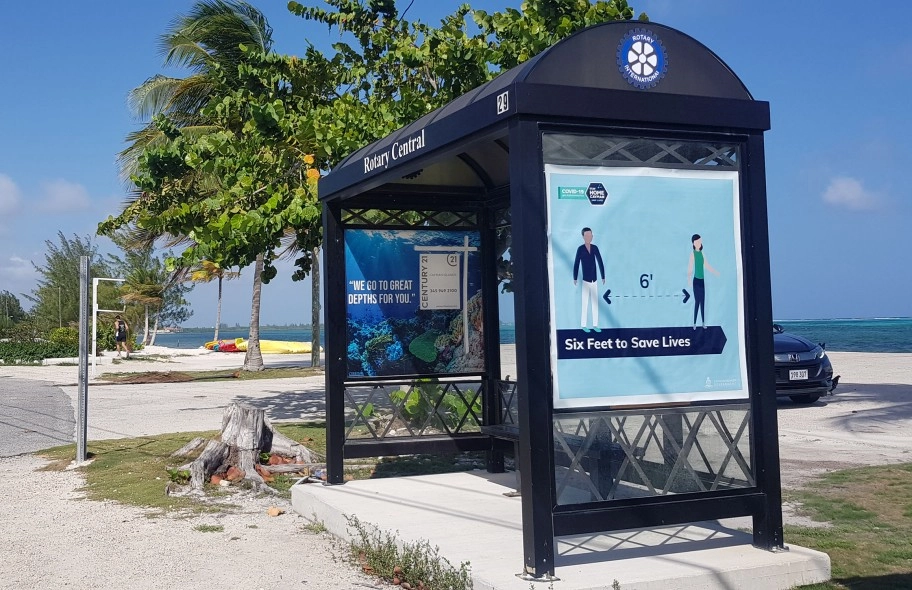 Bus Shelters Post COVID-19 Messages