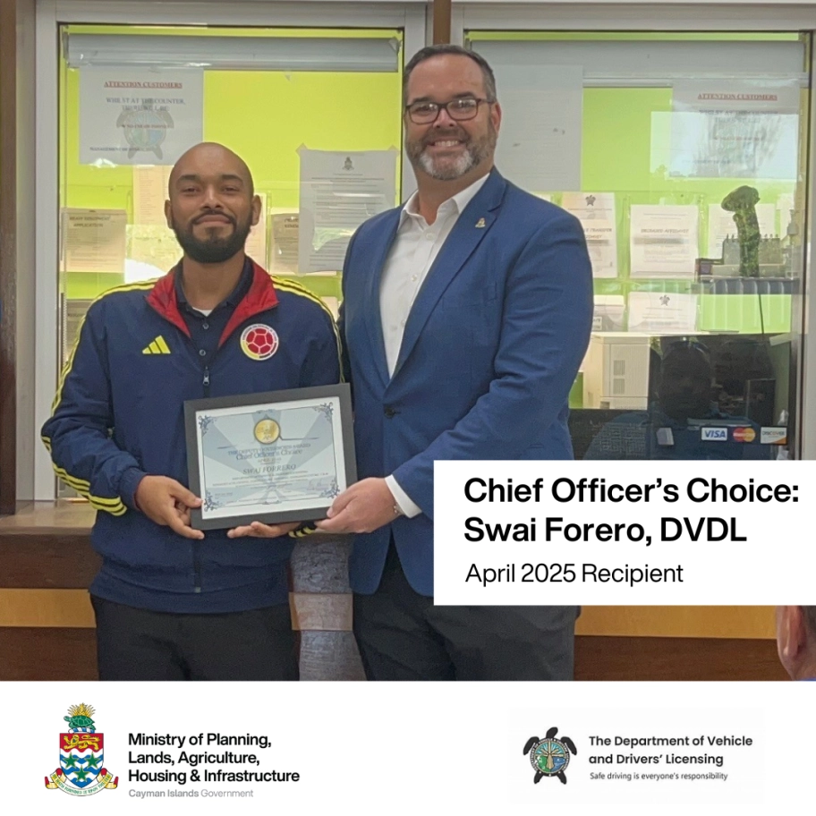 Licensing Officer Swai Forero Honored with Chief Officer’s Choice DG Award for April 2025
