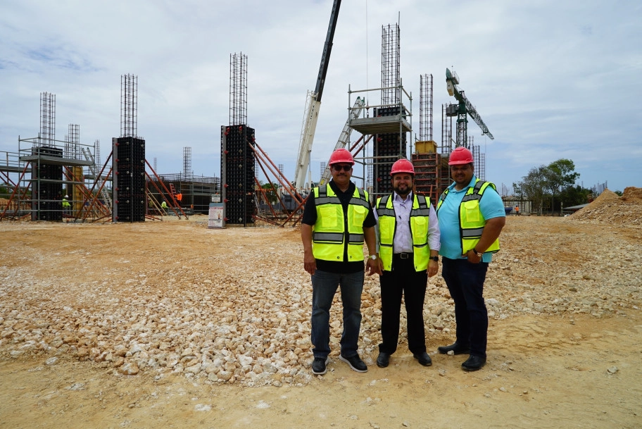 Government Officials Visit Cayman Brac High School Site