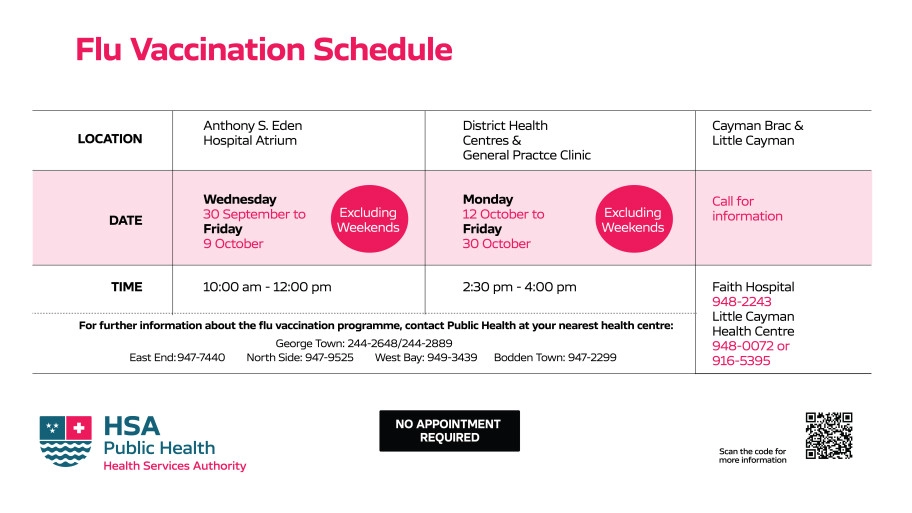 Public Health Announces 2026/27 Seasonal Flu Vaccination Schedule