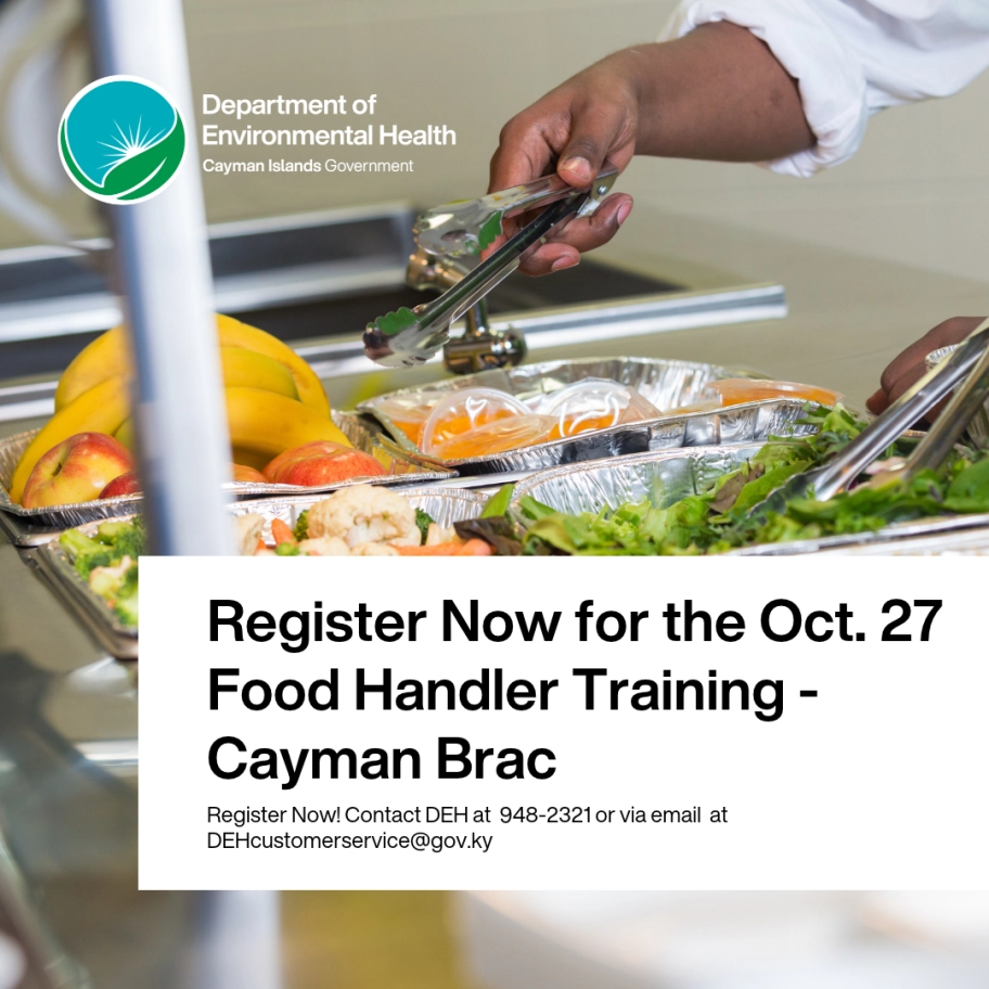 Food Handlers Training in Cayman Brac on Oct. 27